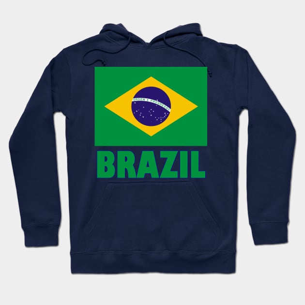 The Pride of Brazil - Brazilian Flag Design Hoodie by Naves